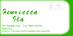 henrietta ila business card